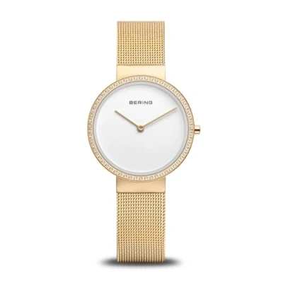 Afbeelding van Bering Analog Quarz Horloge goldcoloured, Dames, Maat: One Size, Gold coloured