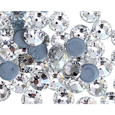 Afbeelding van Jollin Hot Fix strass steentjes van Glas met platte achterkant, ronde diamant, edelstenen, strasssteentjes, SS16 1440pcs,