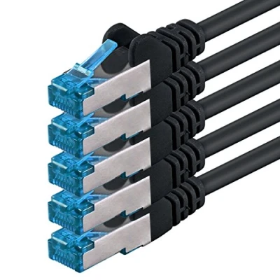Afbeelding van 1 aTTack 4250344831723 3 m CAT6 SF/UTP (S FTP) zwart netwerkkabel (3 m, PS/2, FTP), RJ 45, zwart)
