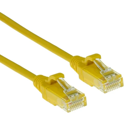 Afbeelding van ACT DC9830 LSZH U/UTP CAT6 Datacenter Slimline Patchkabel Snagless RJ45 Connectoren Geel 15 cm