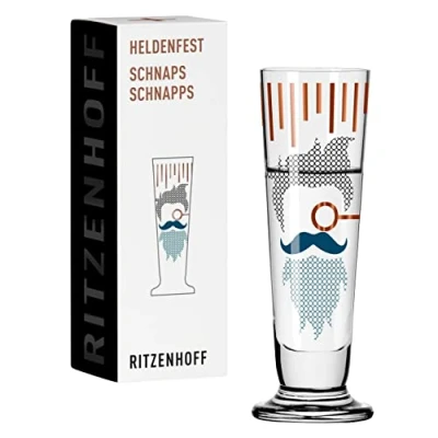 Afbeelding van RITZENHOFF 1061010 borrelglas 40 ml Serie Heldenfest, motief nr. 10 Barber rond en meerkleurig Made in Germany