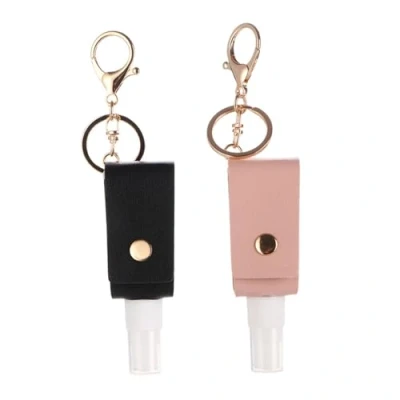 Afbeelding van 2 STKS Hand Sanitizer Sleutelhanger 30ml Lekvrije Houder Draagbare Sanitiser Gel met Clip Hervulbare Multifunctionele Ontsmettingsmiddel voor