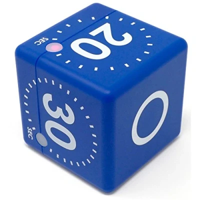 Afbeelding van TFA Dostmann digitale teerling timer CUBE TIMER, 38.2036.06, 4 vooringestelde tijden, zeer eenvoudige bediening, Alarmtoon, LED + vooralarm, blauww, (L) 60 x (B) (H) mm