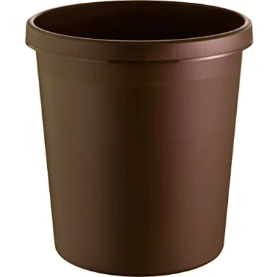 Afbeelding van Kunststof Prullenmand 30 Liter H X Ø 405x 350mm Pp Bruin