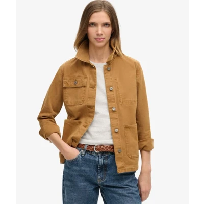 Afbeelding van Superdry Vrouwen Canvas Chore jas Bruin Grootte: 36