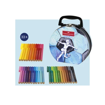 Afbeelding van Viltstift Faber Castell Connector koffer voetbal 33 stuks