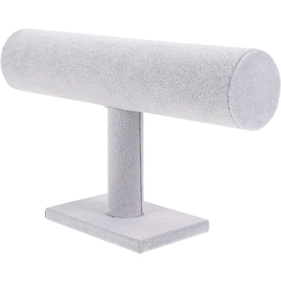 Afbeelding van Trankielo Sieraden display stand T Bar Armbandhouder en Horlogehouder Grijs Organisator voor Halskettingen, Armbanden Horloges