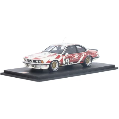Afbeelding van BMW 635 CSi Spark Modelauto 1:43 1984 Jean Pierre Jarier / Harald Huysman Malcher