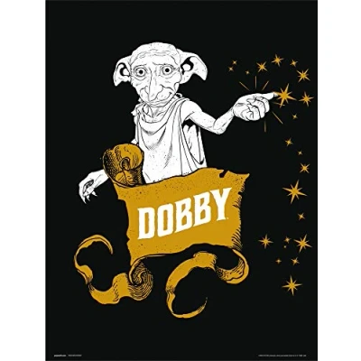 Afbeelding van Kunstdruk Harry Potter Dobby 30x40cm