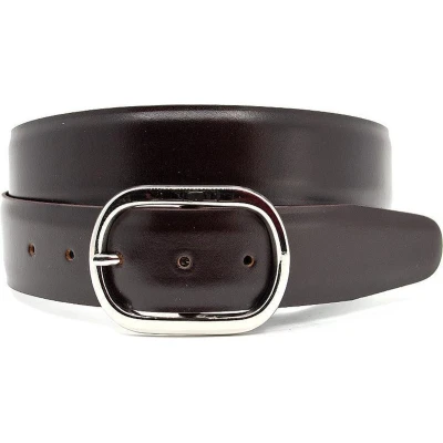 Afbeelding van JV Belts dames riem Bruin 4 cm breed Echt Leer Taille: 95cm Totale lengte riem: 110cm