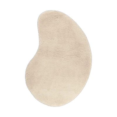 Afbeelding van Ferm Living Forma wollen vloerkleed 103x155 cm Crèmekleurig