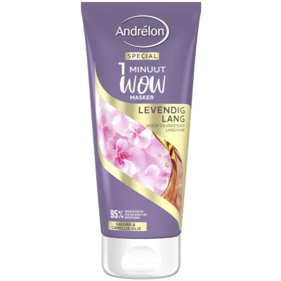 Afbeelding van Andrelon 1 Minuut Wow Masker Levendig Lang 180 ml