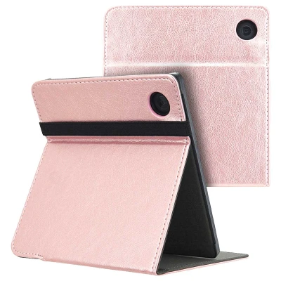 Afbeelding van Kobo Libra Colour Hoes: iMoshion Stand Flipcase Rosé Goud Kunstleder E Reader Hoezen