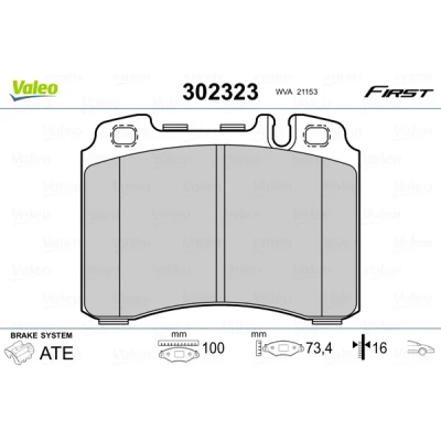 Afbeelding van Valeo Remblokset 302323