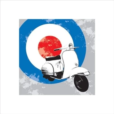 Afbeelding van Kunstdruk Scooter 40x40cm