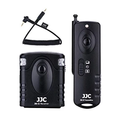 Afbeelding van JJC Draadloze afstandsbediening voor Olympus OM D E M5 Mark III M1 II M1X spiegelloze camera (30 meter, 433 mHz) compatibel met originele RM CB2 kabelschakelaar op afstand