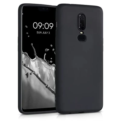 Afbeelding van kwmobile telefoonhoesje compatibel met OnePlus 6 hoesje Zachte case voor smartphone Back cover in zwart