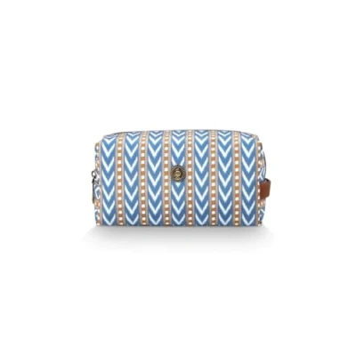 Afbeelding van Pip Studio Toilettas Coco Cosmetic Bag Medium Samba Stripe Blue