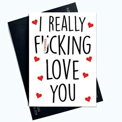 Afbeelding van Onbeleefd Wenskaarten voor Hem en Haar Ik Hou Van Je Verjaardagskaarten Verjaardagskaart Mannen Profanity Card Man Vrouw Beste Vrienden Vriendin LGBTQ Banter Valentines Cards PC678