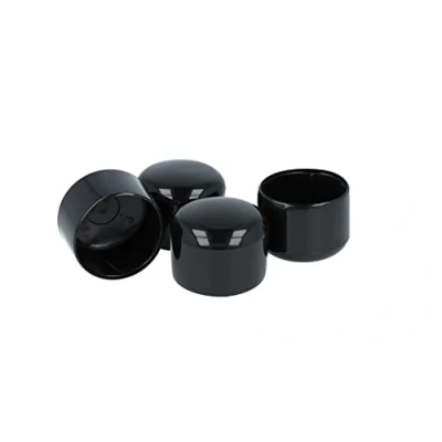 Afbeelding van GLEITGUT 4 x voetkappen rond, zwart, stoelkappen voor ronde buizen, 45 mm
