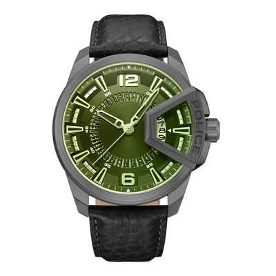 Afbeelding van Police Underlined PEWJB0005603 Horloge, Heren, Maat: One Size, Grün