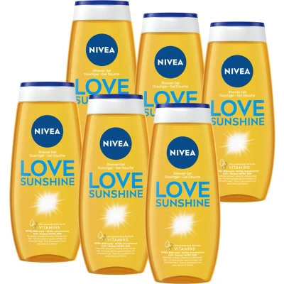 Afbeelding van 6x Nivea Love Sunshine Douchegel 250ml