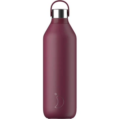 Afbeelding van Thermosfles Paars Plum Red Siliconen/RVS/Kunststof Chilly&#039;s Series 2 8,5 X 28 Cm