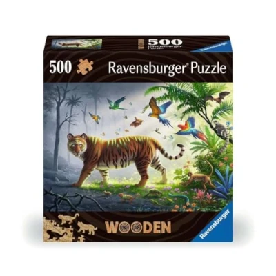 Afbeelding van Ravensburger Houten Puzzel Tijger in de Jungle, 500st.