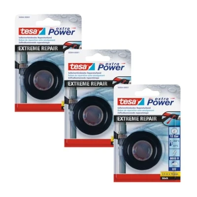 Afbeelding van tesa EXTRA POWER 56064 00500 00 Reparatietape Zwart (l x b) 2.5 m 19 mm 3 stuk(s)