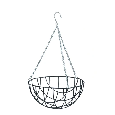 Afbeelding van Nature Hanging Basket Ophangen En Haken 30x30x15.4 cm Grijs
