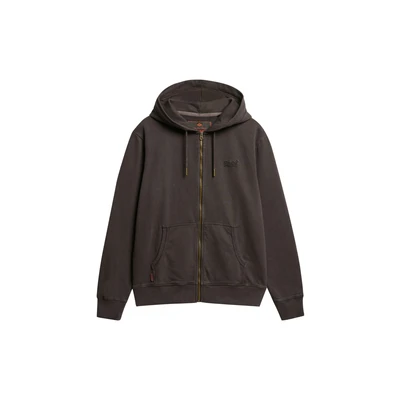 Afbeelding van Superdry Mannen Essential Logo Washed Hoodie met Rits Grootte: M
