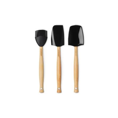 Afbeelding van Spatelset Le Creuset Silicone Premium Zwart (3 Delig)
