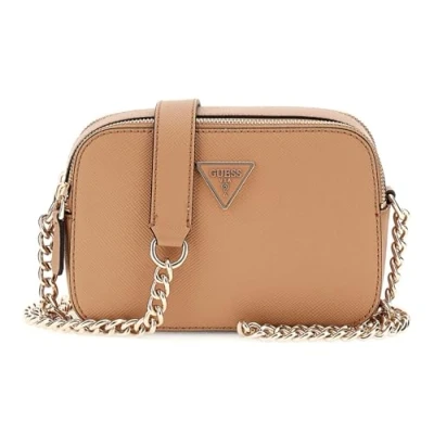 Afbeelding van GUESS Schoudertas Avondtas Noelle Crossbody Camera Beige Lichtbruin