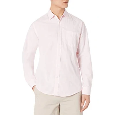 Afbeelding van Amazon Essentials Men&#039;s Casual poplin overhemd met normale pasvorm en lange mouwen, Roze, XXL