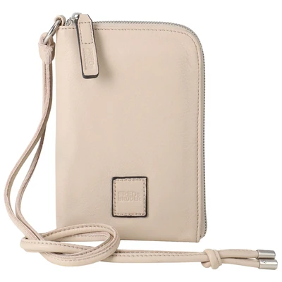 Afbeelding van FREDsBRUDER Leren Schoudertas mobiele telefoon FB Mobile Bag Marble Beige