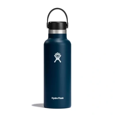 Afbeelding van Hydro Flask S18SX464 Waterfles van 532 ml Vacuüm Geïsoleerde Roestvrij Stalen Drinkfles met Lekvrije Flex Cap Dubbelwandige Herbruikbare Fles Poedercoating Standaard Opening Indigo