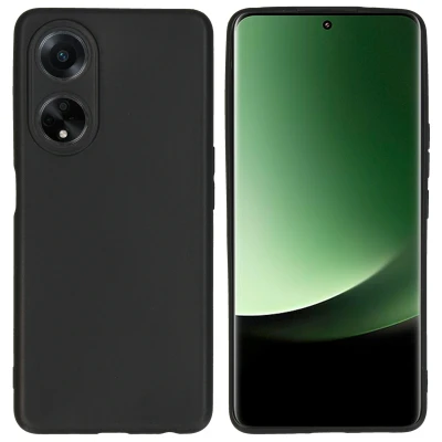 Afbeelding van Oppo A98 Hoesje Siliconen en TPU (zacht) iMoshion Softcase/Backcover Zwart Telefoonhoesje