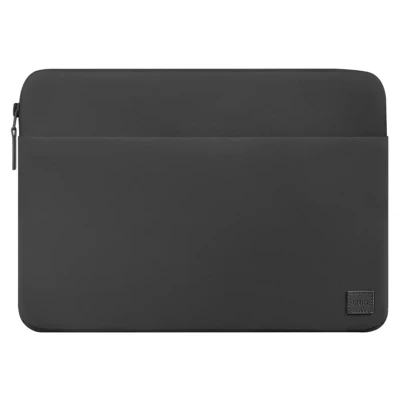 Afbeelding van Uniq Vienna Laptop Hoes Gerecyclede Laptopsleeve 14 Inch / 14.2 Gerecycled Kunststof Midnight Black Zwart