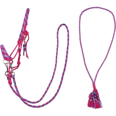 Afbeelding van QHP Touwhalster &amp; Neckrope Liberty Fuchsia Xtra Full