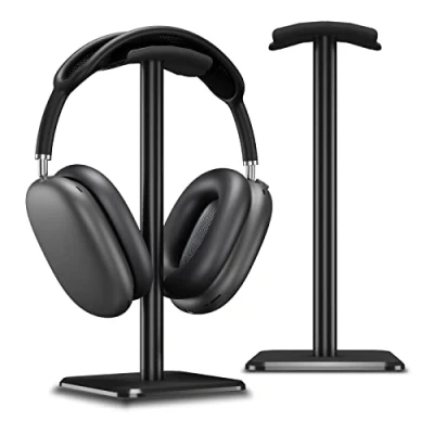 Afbeelding van Alyvisun Hoofdtelefoon standaard [gewogen basis en grotere hoogte] headset houder Stand, universele bureau haak voor alle gaming headset/desktop oortelefoons