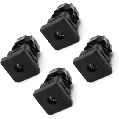 Afbeelding van 4x schroefdraadstop vierkante buisstoppen 25x25 mm 2 met M8 binnendraad