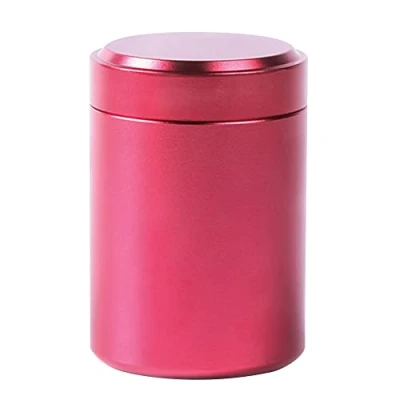 Afbeelding van Theeblik 70 ml luchtdichte theeblikhouder, kleurrijke ronde metalen theedoos voor losse thee, draagbare koffie, suiker, thee