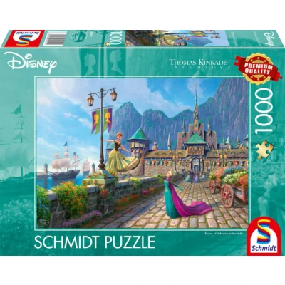 Afbeelding van Schmidt Spiele 58042 Thomas Kinkade, Disney, Frozen, Celebrating in Arendelle, puzzel met 1000 stukjes, meerkleurig