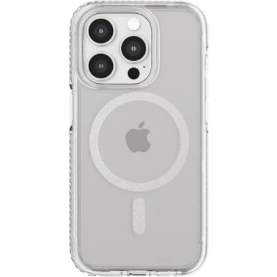 Afbeelding van Tech21 Evo Crystal voor iPhone 15 Pro Compatibel met MagSafe Impact Protection Case Wit Titanium
