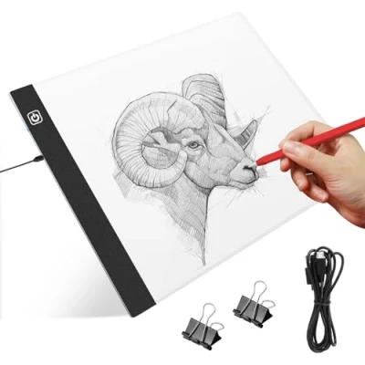 Afbeelding van VFANDV Led lichtpad A4, draagbare dimbare lichtplaat met 3 helderheidsinstellingen en USB kabel tekenbord voor diamond painting, schetsen, animatie, röntgenkijken
