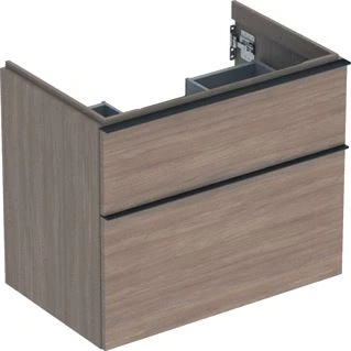 Afbeelding van Geberit iCon wastafelonderbouwkast met 2 schuifladen, eiken 740 x 615