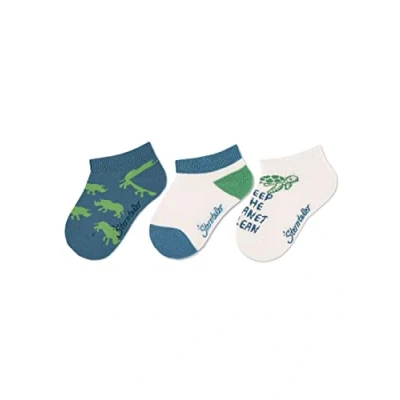 Afbeelding van Sterntaler Sneaker sokken 3 pack Planet medium blauw