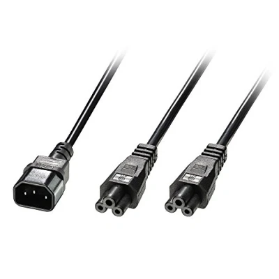 Afbeelding van LINDY 30370 2,5 m IEC C14 naar 2X C5 Y voedingskabel