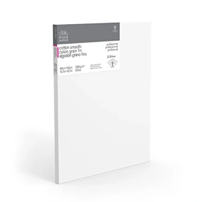 Afbeelding van Winsor &amp; Newton 6205028 Professioneel spieraam, fijne korrel, canvas met 280 g/m² gemaakt van 100% katoen, triple primer voor aquarel, olieverf, acrylverf 40 x 50 cm
