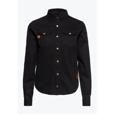 Afbeelding van Queen Kerosin Q.K. Adventure Gear Blouse 2 in 1 met Softshell voering M Zwart